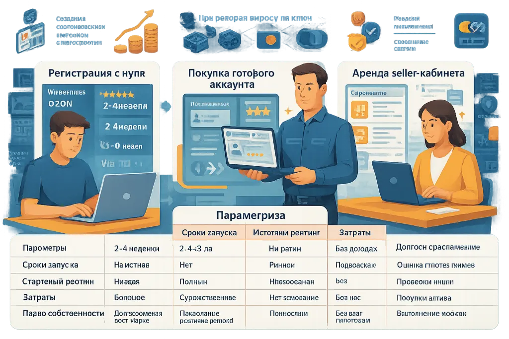 Как выбрать и запустить успешный магазин на маркетплейсе: покупка аккаунта, создание под ключ, аренда кабинета и продвижение товаров